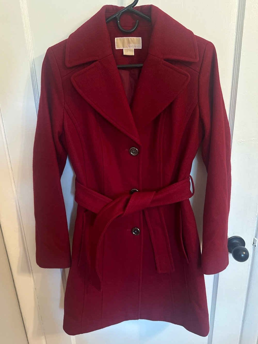 Michael Kors Red Wool Coat